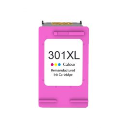HP 301XL Color Cartucho de Tinta Remanufacturado - Muestra Nivel de Tinta - Reemplaza CH564EE/CH562EE